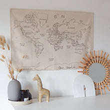 Load image into Gallery viewer, Little M World Map Wall Hanging