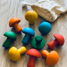 Load image into Gallery viewer, QToys Mushroom Set of 10 (Coloured)