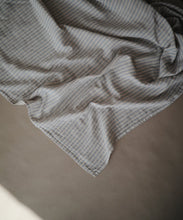 Load image into Gallery viewer, Mushie Organic Muslin Swaddle - Blue Stripe