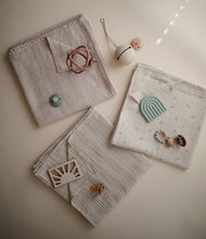 Load image into Gallery viewer, Mushie Organic Muslin Swaddle -  Rocket Ship