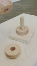 Load and play video in Gallery viewer, Left & Right Rings on Vertical Dowel