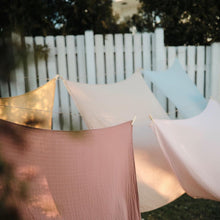 Load image into Gallery viewer, Mushie Organic Muslin Swaddle - Rose Vanilla