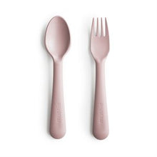 Load image into Gallery viewer, Mushie Fork & Spoon Set - Blush