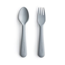 Load image into Gallery viewer, Mushie Fork & Spoon Set - Cloud