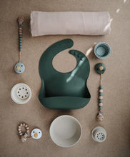 Load image into Gallery viewer, Mushie Silicone Bib - Forest Green