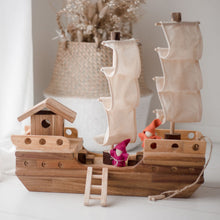 Load image into Gallery viewer, QToys Wooden Pirate Ship