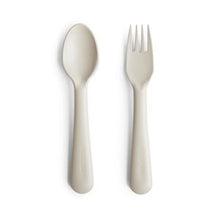 Load image into Gallery viewer, Mushie Fork & Spoon Set - Ivory
