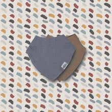 Load image into Gallery viewer, Left & Right Organic Muslin Reversible Bandana Bib - Lavender