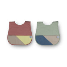 Load image into Gallery viewer, Left & Right Colour Block Bib (Set of 2)