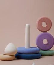 Load image into Gallery viewer, Raduga Grëz White Outside Colorful Inside Stacking Tower