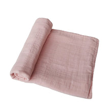 Load image into Gallery viewer, Mushie Organic Muslin Swaddle - Rose Vanilla