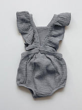 Load image into Gallery viewer, The Simple Folk The Ruffle Romper - Lead Gray