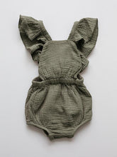 Load image into Gallery viewer, The Simple Folk The Ruffle Romper - Sage