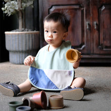Load image into Gallery viewer, Left and Right Colour Block Bib Sage Leaves