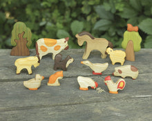 Load image into Gallery viewer, Mikheev Wooden Farm Animals Set of 11
