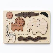 Load image into Gallery viewer, Wee Gallery Wooden Tray Puzzle - Safari
