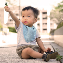 Load image into Gallery viewer, LR Bandana Reversible Bib Ocean Teal Model