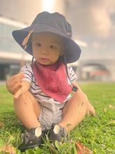 Load image into Gallery viewer, LR Bandana Reversible Bib Raspberry Model