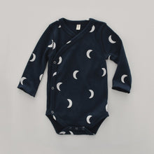 Load image into Gallery viewer, Organic Zoo Navy Midnight Wrapover Bodysuit
