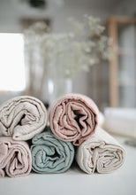 Load image into Gallery viewer, Mushie Extra Soft Muslin Crib Sheet - Roman Green