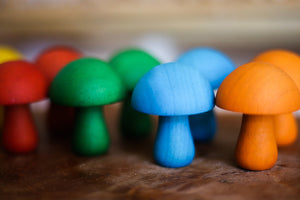 QToys Mushroom Set of 10 (Coloured)