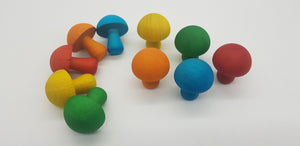 QToys Mushroom Set of 10 (Coloured)