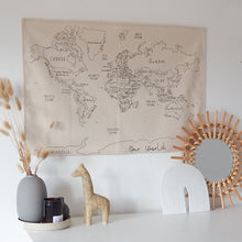 Load image into Gallery viewer, Little M World Map Wall Hanging
