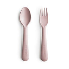 Load image into Gallery viewer, Mushie Fork &amp; Spoon Set - Blush
