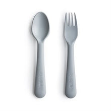 Load image into Gallery viewer, Mushie Fork &amp; Spoon Set - Cloud
