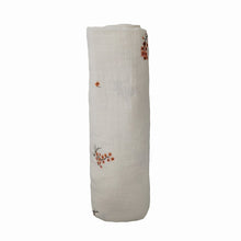 Load image into Gallery viewer, Mushie Organic Muslin Swaddle - Flowers
