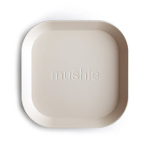 Mushie Square Plates Set - Ivory