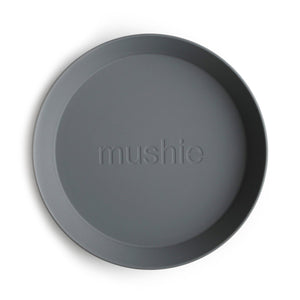 Mushie Round Plates Set - Smoke