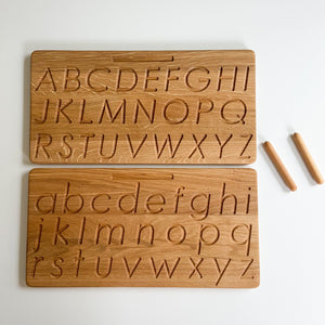 Three Wood Alphabet Tracing Board