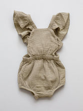 Load image into Gallery viewer, The Simple Folk The Ruffle Romper - Sand
