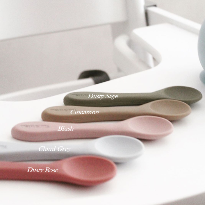 Foxx & Willow All Silicone Spoon - Cloud Grey