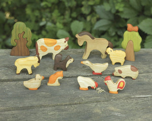 Mikheev Wooden Farm Animals Set of 11