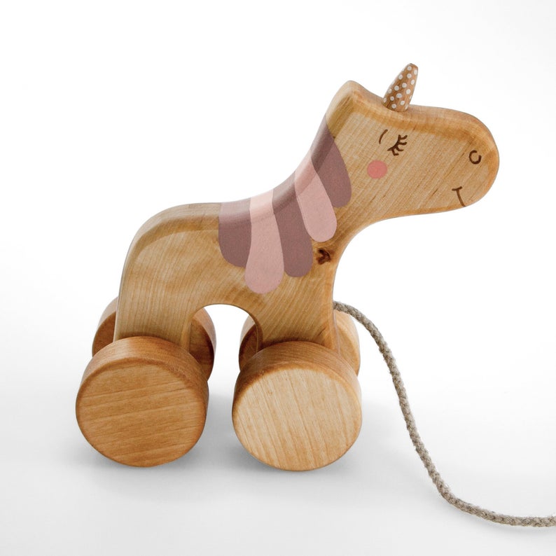 Friendly Toys Unicorn Pull Toy