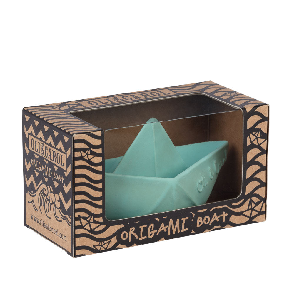 Oli & Carol Origami Boat Teether & Bath Toy - Mint